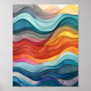Die rhythmische Konvergenz der Fluidschichtung Poster