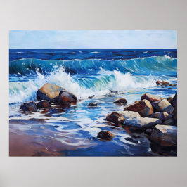 Die Rhythmuswellen der Natur mit einem Schuft sanf Poster