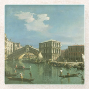 Die Rialto Brücke, Venedig Glasuntersetzer