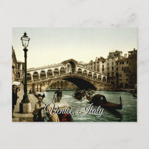 Die Rialto-Brücke Venedig Italien Grand Canal Postkarte