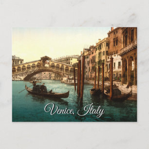Die Rialto-Brücke Venedig Italien Großer Kanal Postkarte