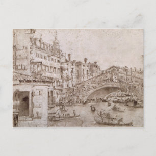 Die Rialto-Brücke, Venedig Postkarte