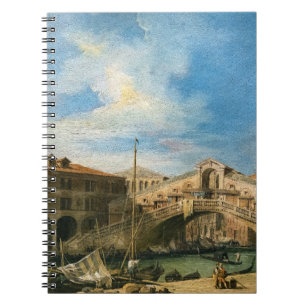 Die Rialto-Brücke von Süden von Canaletto Notizblock