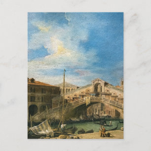 Die Rialto-Brücke von Süden von Canaletto Postkarte
