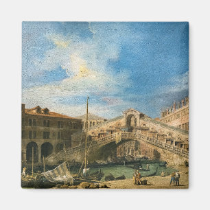 Die Rialtobrücke von Süden von Canaletto Magnet