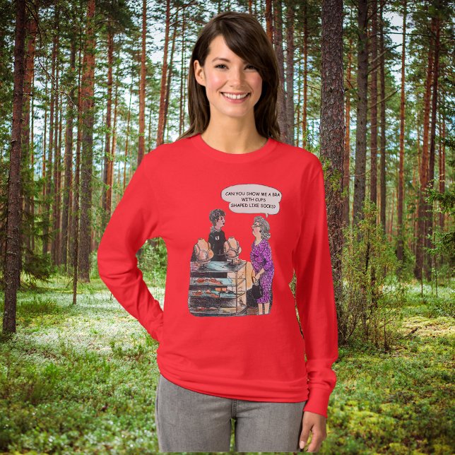 Die richtige Bra Frauen lange Schläfchen finden T-Shirt (Von Creator hochgeladen)