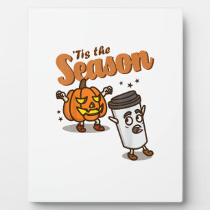 Die richtige Jahreszeit Hasst Pumpkin Spice Latte Fotoplatte
