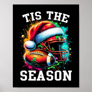Die richtige Saison Football-Mama-Weihnachten-Sant Poster