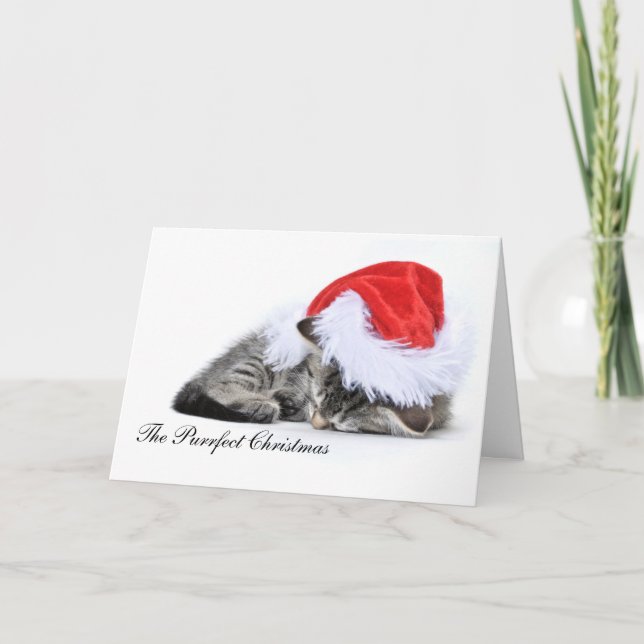 Die richtige Weihnachtskarte Feiertagskarte (Vorderseite)