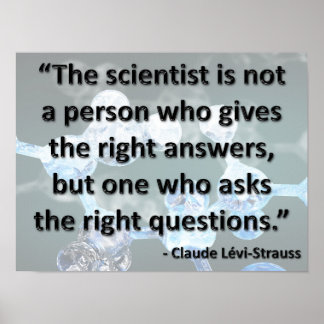 Die richtigen Fragen gefragt Poster