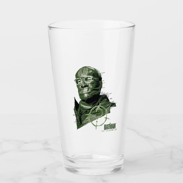Die Riddler-Grafik Glas (Vorderseite)
