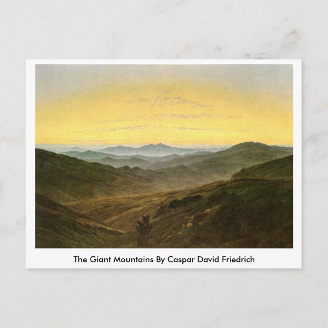 Die Riesengebirge von Caspar David Friedrich Postkarte (Vorderseite)