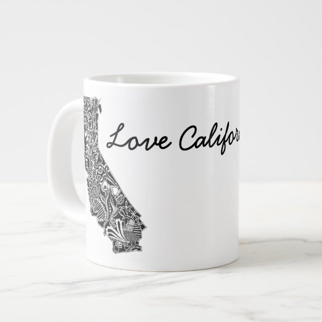 Die riesige Tasse "Liebe-Kaliforniens" (Vorderseite Links)