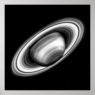 Die Ringe des Gasriesen Saturn - Planetenbild Poster