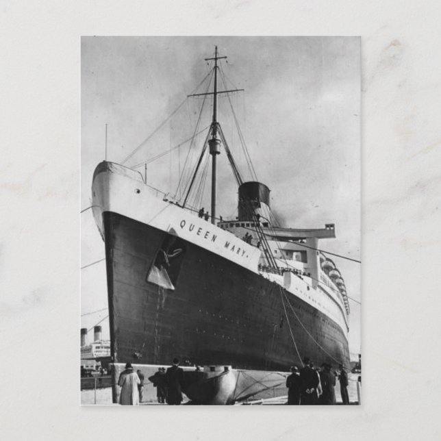 Die RMS Queen Mary Postcard Collection Postkarte (Vorderseite)