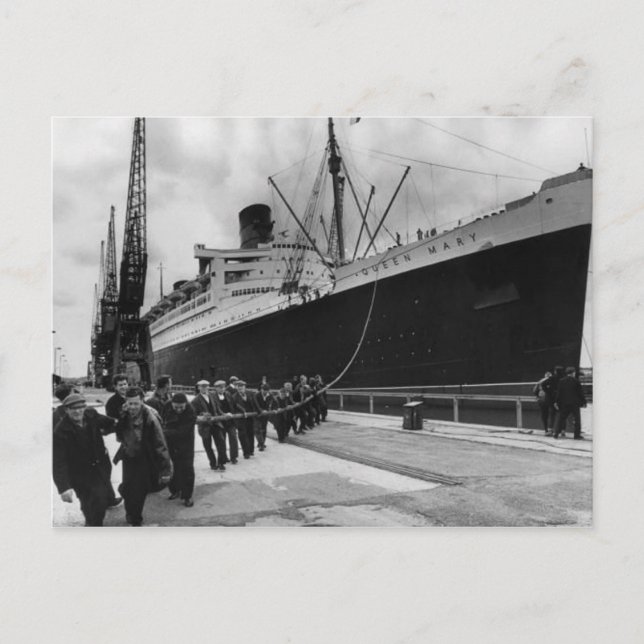 Die RMS Queen Mary Postcard Collection Postkarte (Vorderseite)
