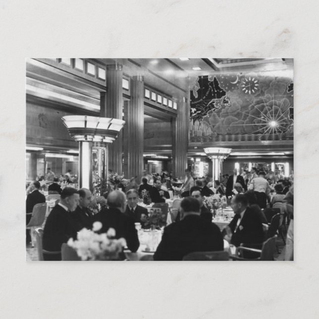 Die RMS Queen Mary Postcard Collection Postkarte (Vorderseite)