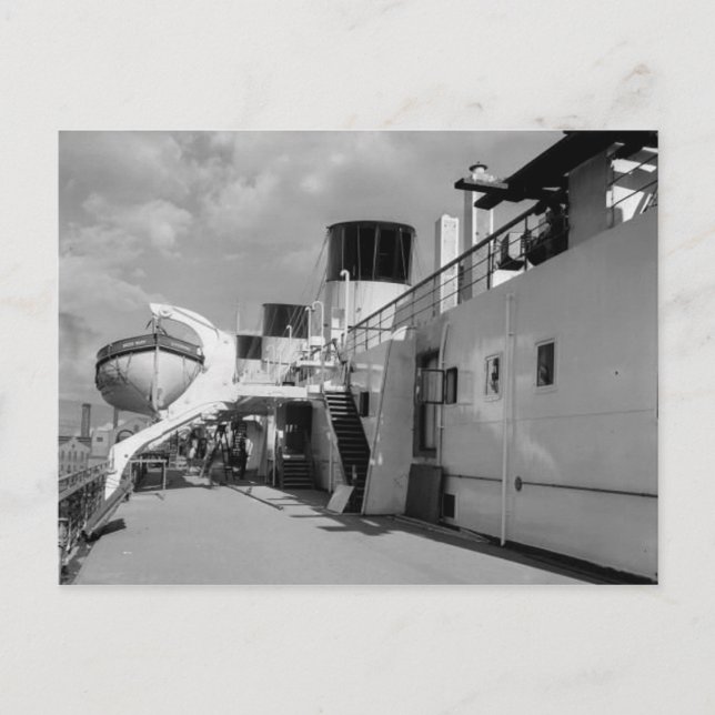 Die RMS Queen Mary Postcard Collection Postkarte (Vorderseite)