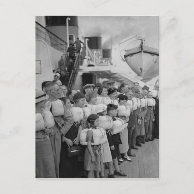 Die RMS Queen Mary Postcard Collection Postkarte (Vorderseite)