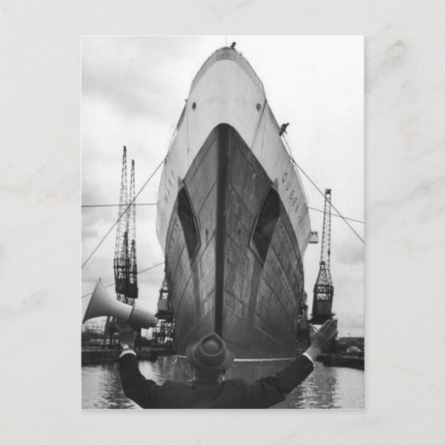 Die RMS Queen Mary Postcard Collection Postkarte (Vorderseite)
