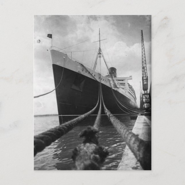 Die RMS Queen Mary Postcard Collection Postkarte (Vorderseite)