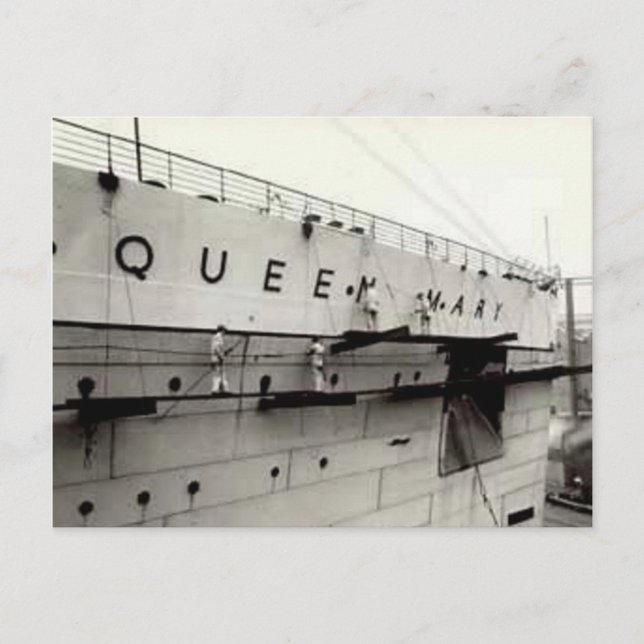 Die RMS Queen Mary Postcard Collection Postkarte (Vorderseite)