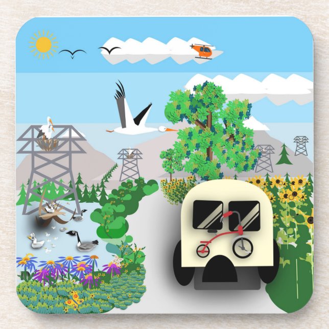 Die Road Tour Getränkeuntersetzer (Vorderseite)