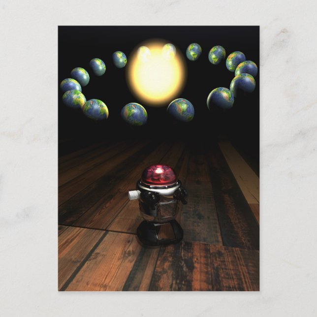 Die Roboter-Postkarte Postkarte (Vorderseite)