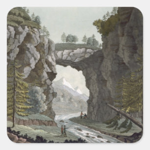 Die Rockbrücke, Virginia, von 'Le Costume Ancien Quadratischer Aufkleber