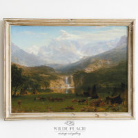 Die Rocky Mountains Landers Spitze Vintage Malerei