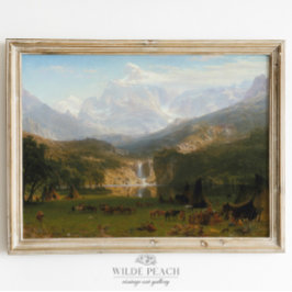 Die Rocky Mountains Landers Spitze Vintage Malerei Poster