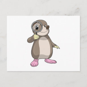 Die Rolle mit dem Zierglas Postkarte