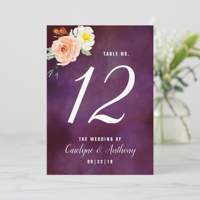 Die Romantik der blühenden Hochzeitskollektion Einladung (Stehend Vorderseite)