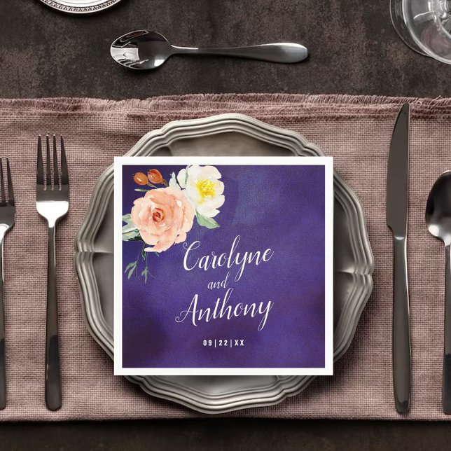 Die Romantik der blühenden Hochzeitskollektion Serviette (Von Creator hochgeladen)