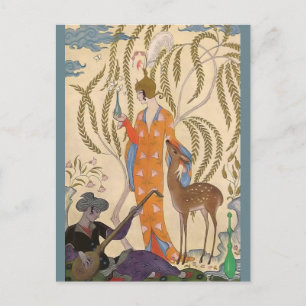 Die Romantik des Parfums Persia von George Barbier Postkarte