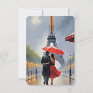 Die Romantik von Paris Dankeskarte