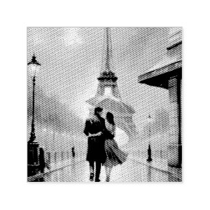 Die Romantik von Paris Permastempel