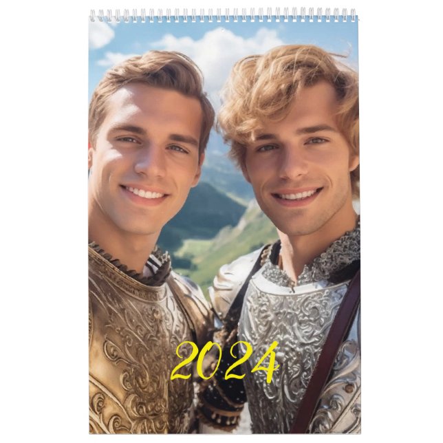 Die romantischsten Männer. 2024 Kalender (Titelbild)
