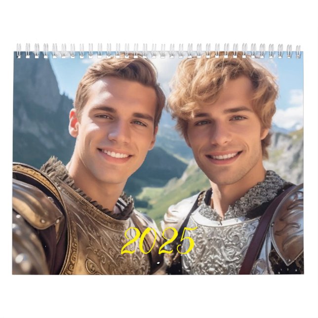 Die romantischsten Männer. 2025 Kalender (Titelbild)