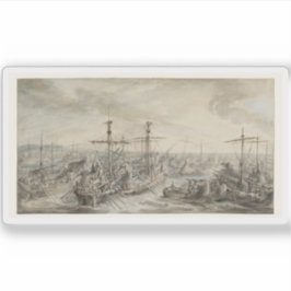 Die römische Flotte viktorianisch über den Karthag Aufkleber