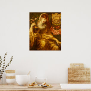 Die römische Witwe von Dante Gabriel Rossetti Poster