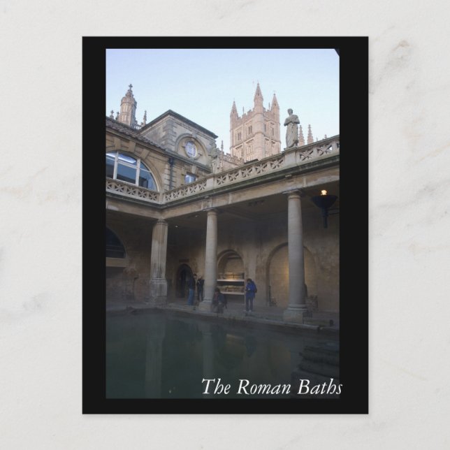 Die römischen Bäder, Bath, England Postkarte (Vorderseite)