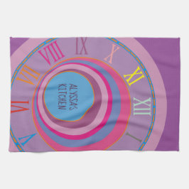 Die römischen Zahlen Ihres Namens Rosa Lila Blau O Geschirrtuch