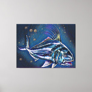 Die Roosterfish, Baja California Canvas Print Leinwanddruck