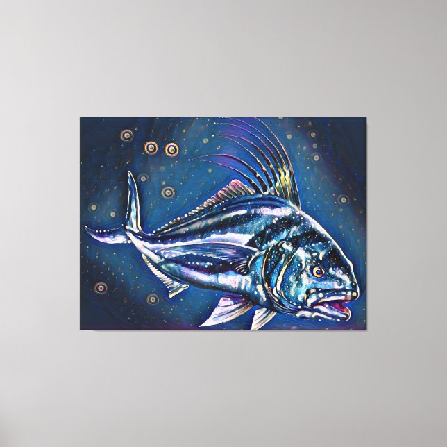 Die Roosterfish, Baja California Canvas Print Leinwanddruck (Vorderseite)
