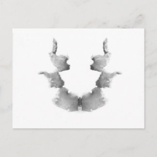 Die Rorschach-Prüffarben-Platten-Plate mit 7 Köpfe Postkarte