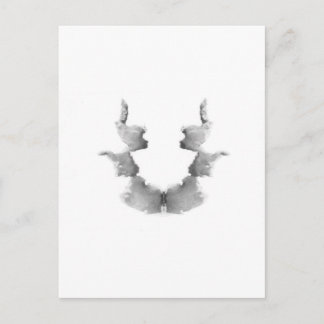 Die Rorschach-Prüffarben-Platten-Plate mit 7 Köpfe Postkarte