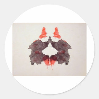 Die Rorschach-Prüffarbenblöcke Plate 2 zwei Mensch Runder Aufkleber