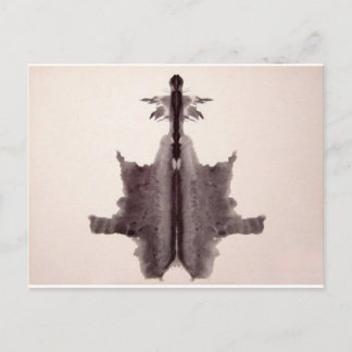 Die Rorschach-Prüffarbenplatte 6 verbirgt die Haut Postkarte