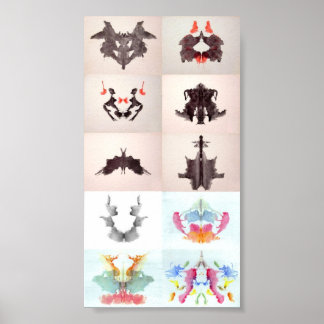 Die Rorschach-Prüftinte blockiert alle 10 Teller 1 Poster